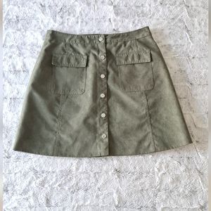 I love Ronson olive green mini skirt. Size M.